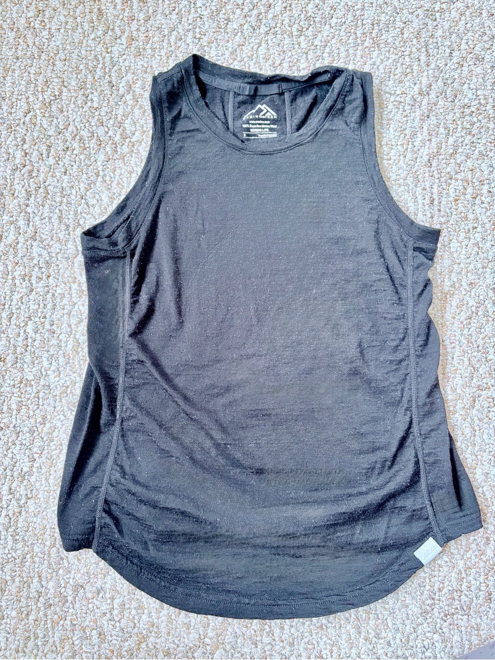 Merino Wool Tank Top / Black / SIZE Small